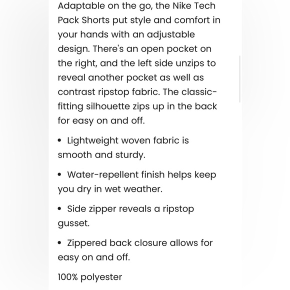 Nike Women's Small Team Tech Pack Woven Short High Waist Dx0626-060 - Picture 10 of 10